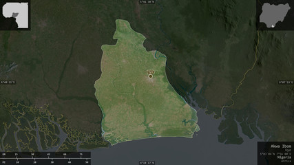 Akwa Ibom, Nigeria - composition. Satellite