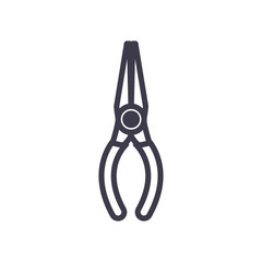 Isolated pliers line style icon vector design