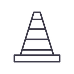 Isolated striped cone line style icon vector design