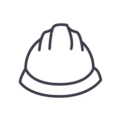 Isolated helmet line style icon vector design