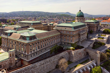 Fototapeta na wymiar Budapest drone view from Buda side