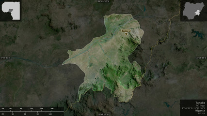 Taraba, Nigeria - composition. Satellite