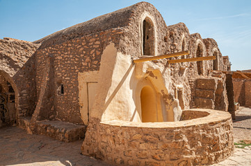 Granaries of a berber fortified village, known as ksar, Ksar Ouled Soltane, Tunisia