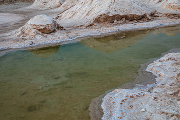 Fototapeta na wymiar A beautiful view of Chott el Jerid salt lake in Tunisia