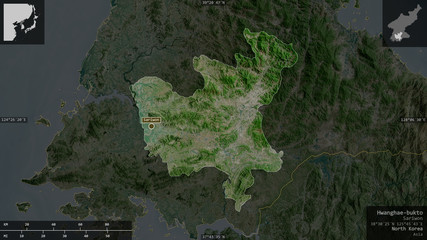 Hwanghae-bukto, North Korea - composition. Satellite
