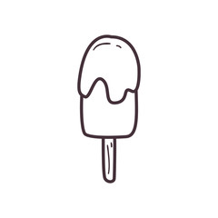 Isolated stick ice cream line style icon vector design
