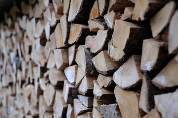 Stack of chopped wood