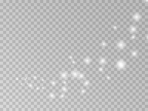 Vector png magic light effect falling star trail