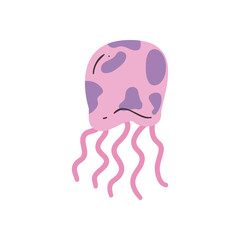 Isolated jellyfish flat style icon vector design