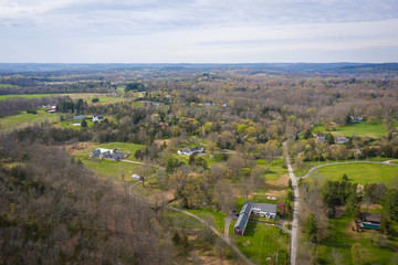Fototapeta na wymiar Aerial Landscape of Peapack Gladstone New Jersey