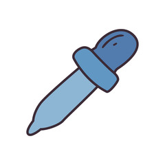 Isolated chemistry dropper fill style icon vector design