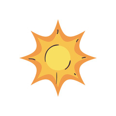 Isolated sun flat style icon vector design