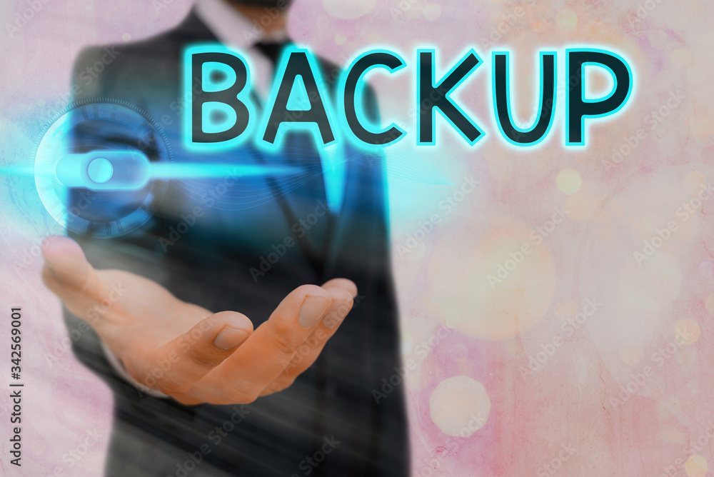 Poster text sign showing backup. business photo text copy of file or other item data made in case original 