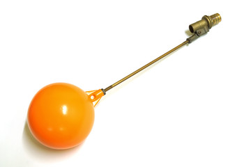 Float ball valve on white background, isolated.