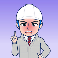 現場監督のイラスト