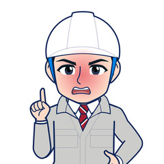現場監督のイラスト