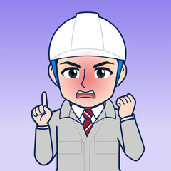 現場監督のイラスト