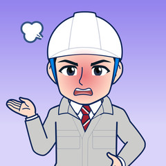 現場監督のイラスト