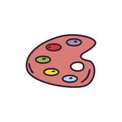 Paint palette fill style icon vector design