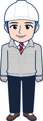 現場監督のイラスト