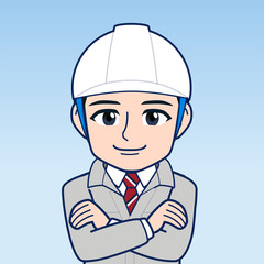 現場監督のイラスト