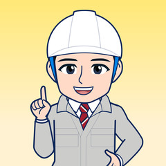 現場監督のイラスト