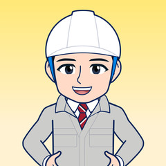 現場監督のイラスト