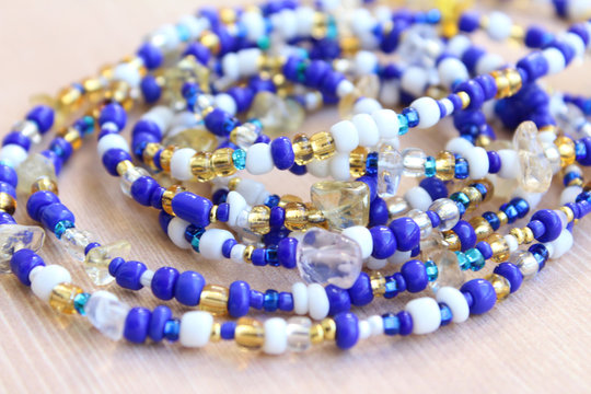 Blue Citrine African Waist Beads