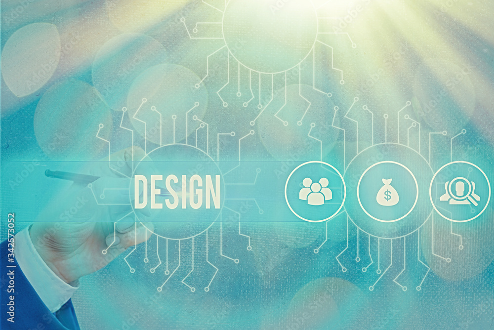 Poster conceptual hand writing showing design. concept meaning plan drawing produced to show look function 