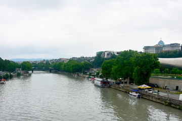 Panoramic view of Tbilisi, the capital of Georgia after the rain