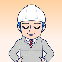 現場監督のイラスト