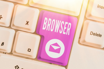 Word writing text Browser. Business photo showcasing Computer program Graphical user interface...