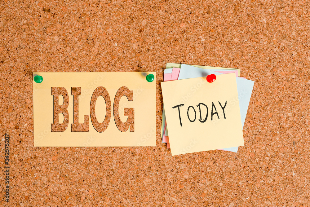 Fototapete word writing text blog. business photo showcasing regularly updated website web page run by individu