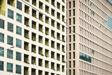 Detail shot of Modern urban building facade