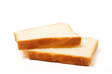 Bread slice sheet isolated on white background