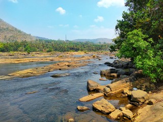 Silent water flowing between the rocks