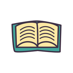 Isolated education book fill style icon vector design