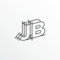 Initial Letter JB with Architecture Graphic Logo Design
