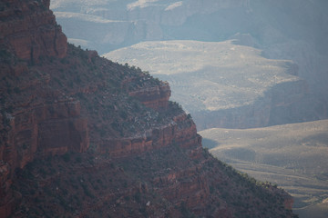 Rock formations as seen from the south rim of the Grand Canyon