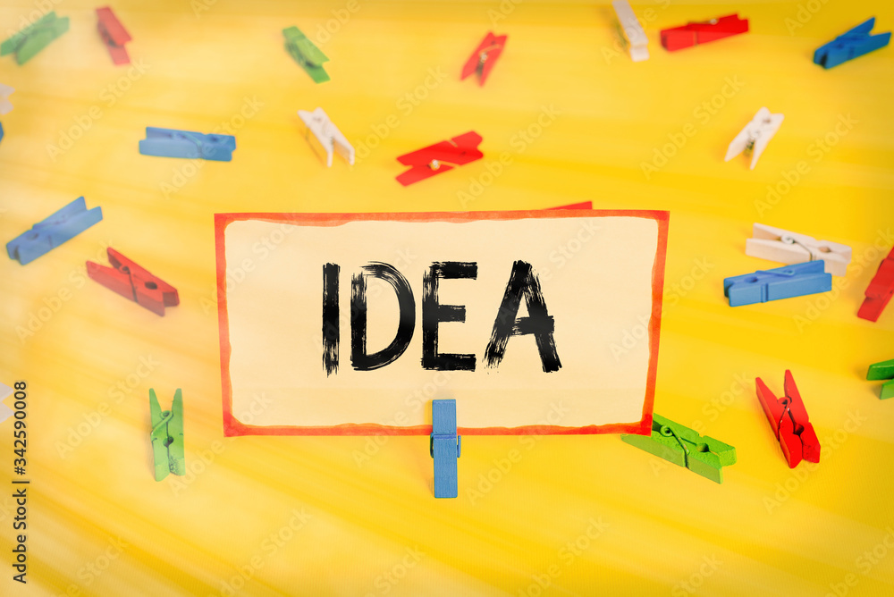 Poster conceptual hand writing showing idea. concept meaning a thought or suggestion as to a possible cours
