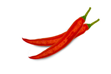White peppers on a white background