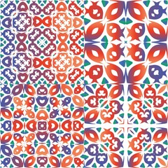 Antique ornate tiles talavera mexico.