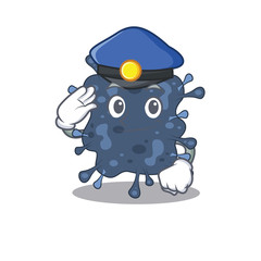 Police officer mascot design of bacteria neisseria wearing a hat