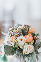 Wedding flowers on a table