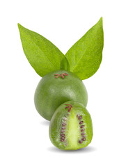 mini kiwi baby fruit an isolated on white background