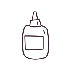 Obraz premium Isolated glue bottle line style icon vector design