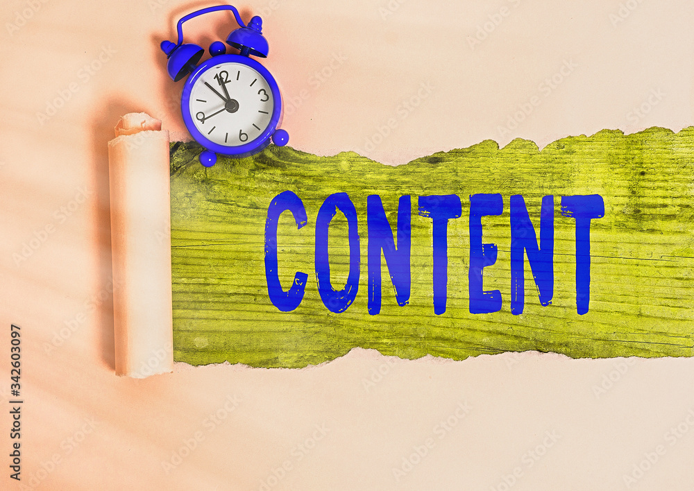 Poster writing note showing content. business concept for things included in something marketing material s