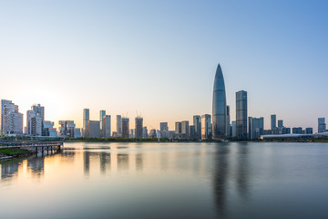 Obraz na płótnie Canvas Shenzhen Nanshan talent Park City Skyline