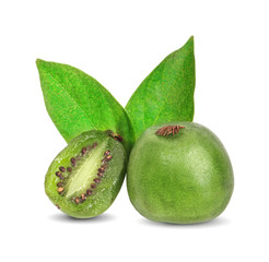 mini kiwi baby fruit an isolated on white background