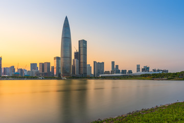 Fototapeta premium Shenzhen Nanshan talent Park City Skyline